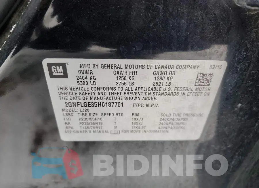 2GNFLGE35H6187761 Photo# 12