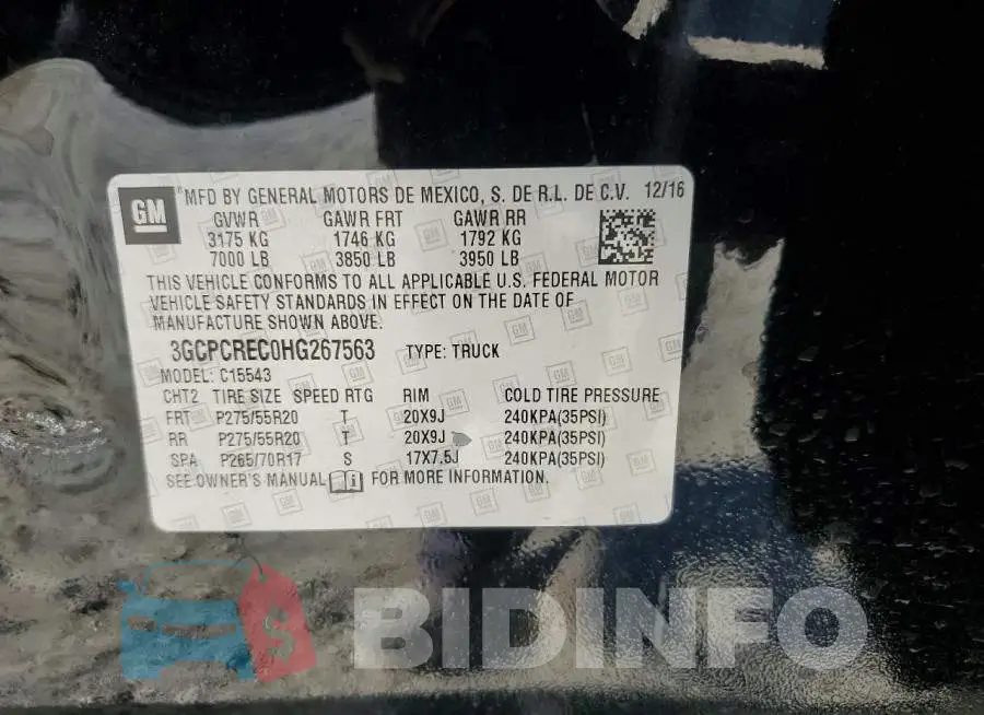 3GCPCREC0HG267563 Photo# 13