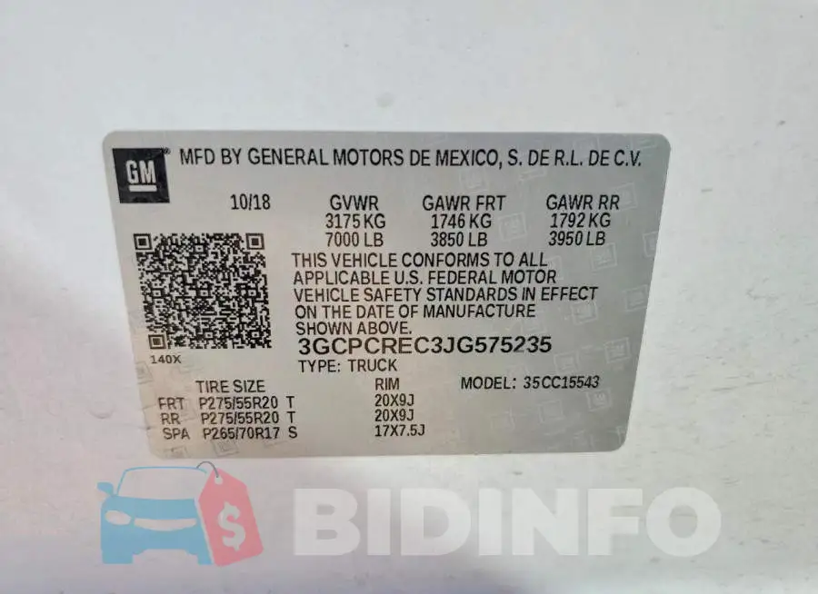 3GCPCREC3JG575235 Photo# 12