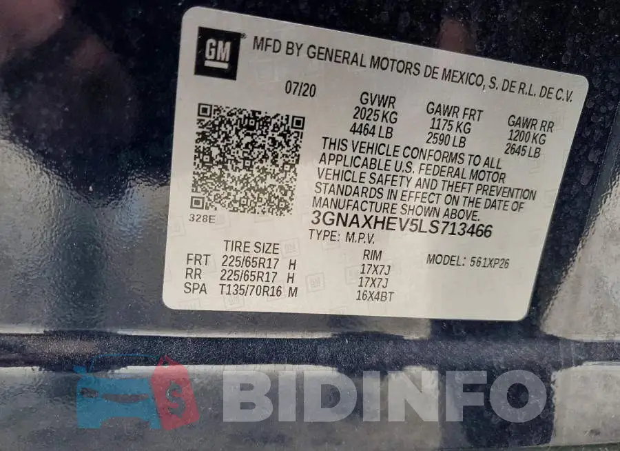 3GNAXHEV5LS713466 Photo# 13