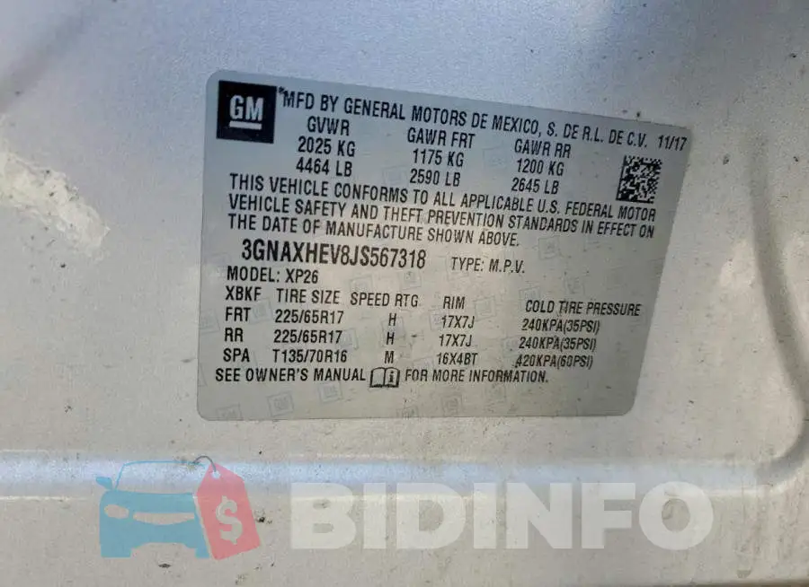 3GNAXHEV8JS567318 Photo# 12