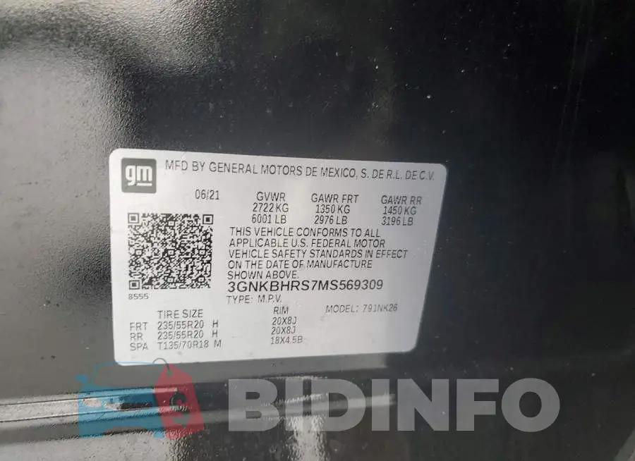 3GNKBHRS7MS569309 Photo# 13