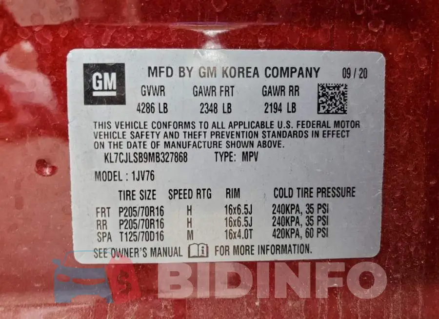 KL7CJLSB9MB327868 Photo# 12