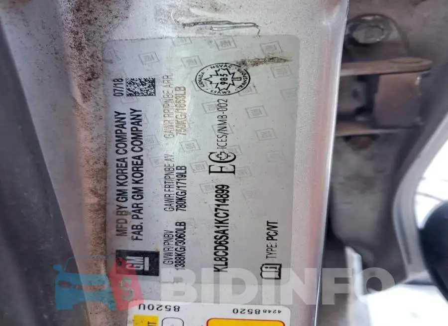 KL8CD6SA1KC714899 Photo# 12