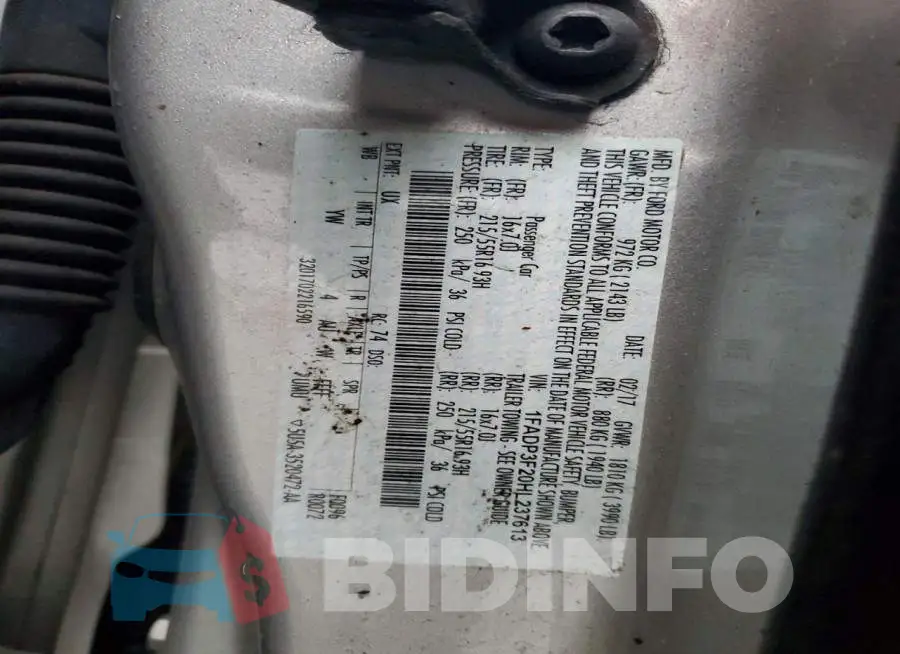 1FADP3F20HL237613 Photo# 12