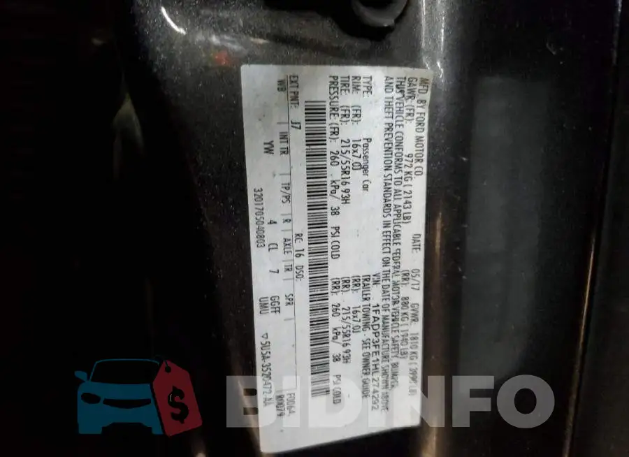 1FADP3FE1HL274292 Photo# 12