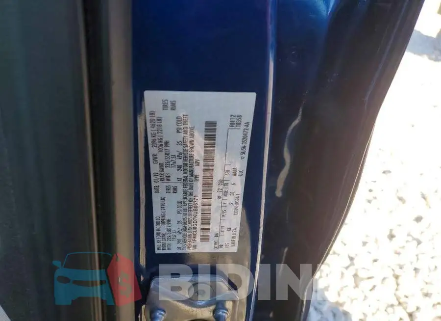 1FMCU0GD7KUB06771 Photo# 13