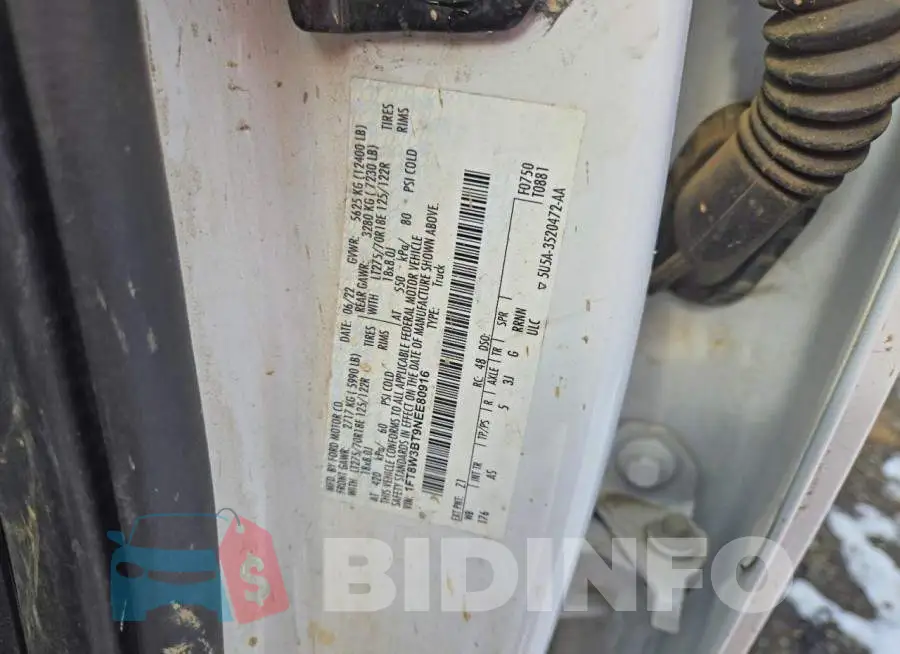 1FT8W3BT9NEE80916 Photo# 12