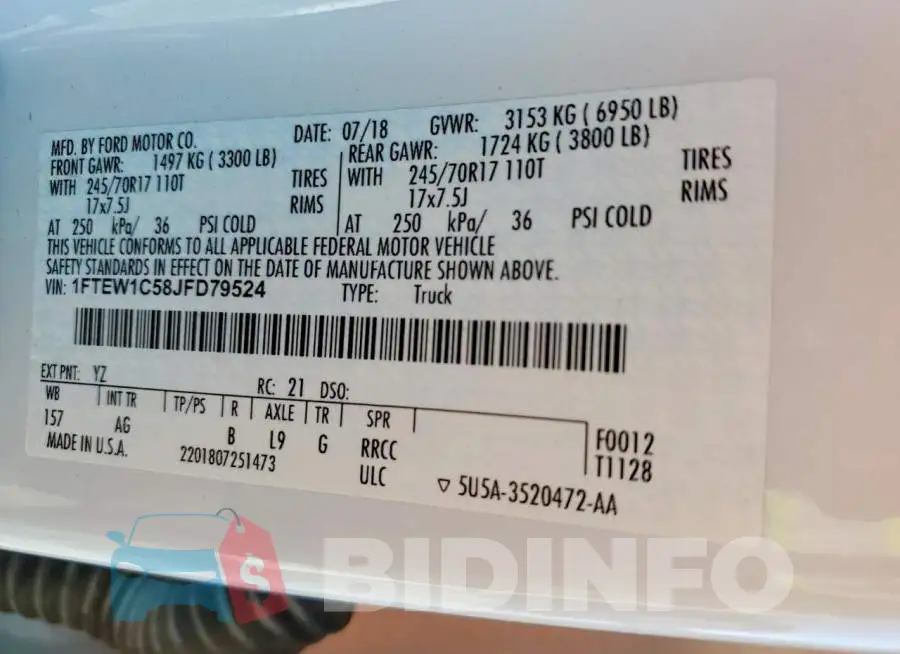 1FTEW1C58JFD79524 Photo# 12