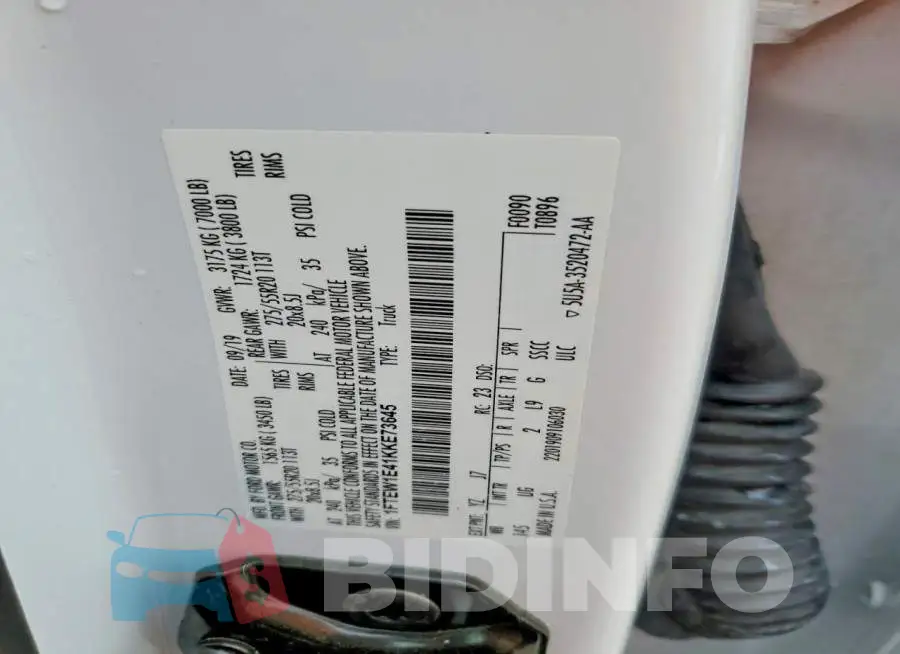1FTEW1E41KKE73645 Photo# 12