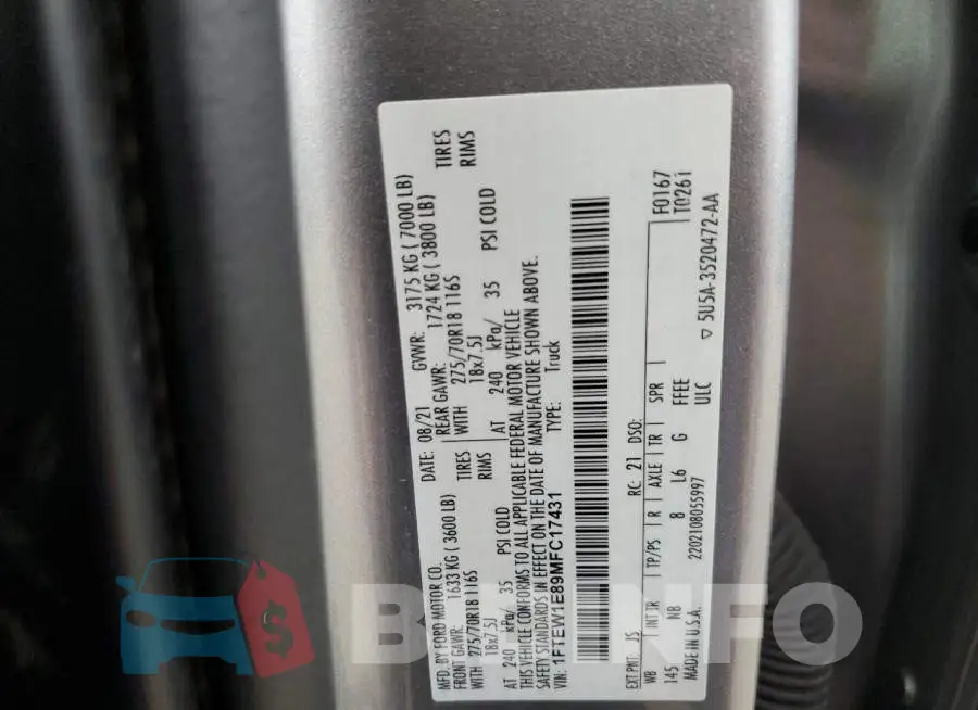 1FTEW1E89MFC17431 Photo# 12