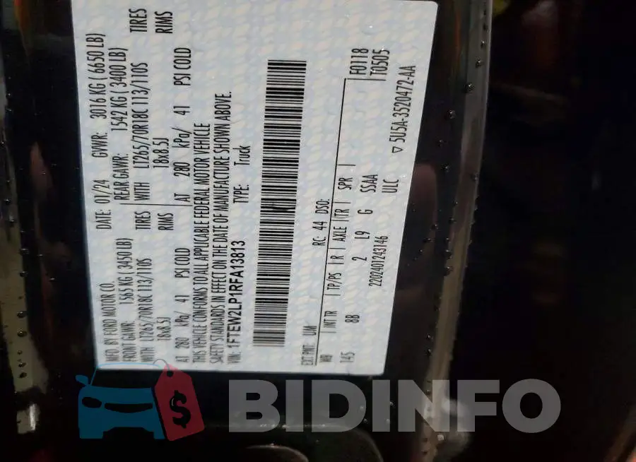1FTEW2LP1RFA13813 Photo# 12