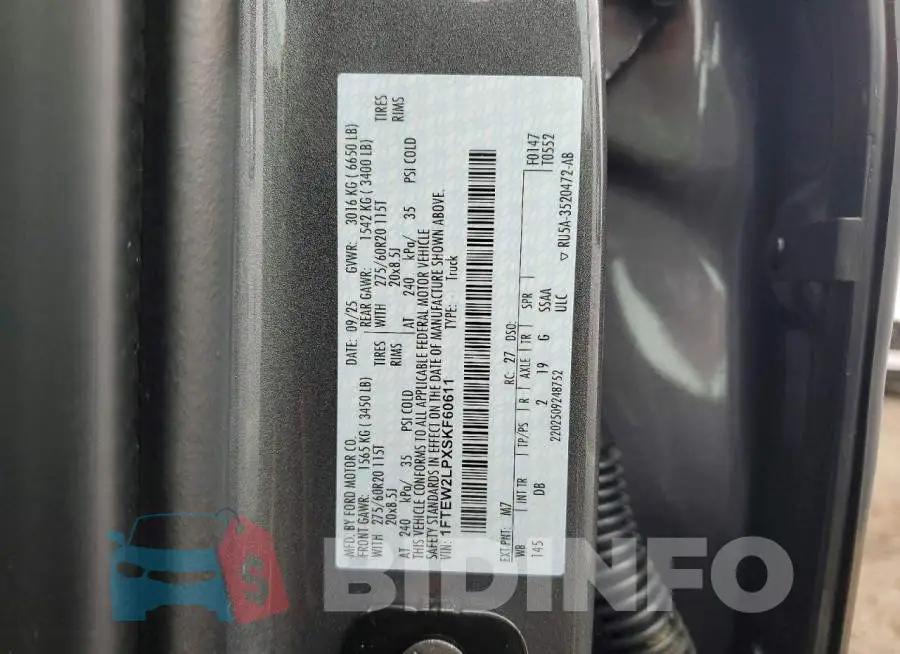 1FTEW2LPXSKF60611 Photo# 12
