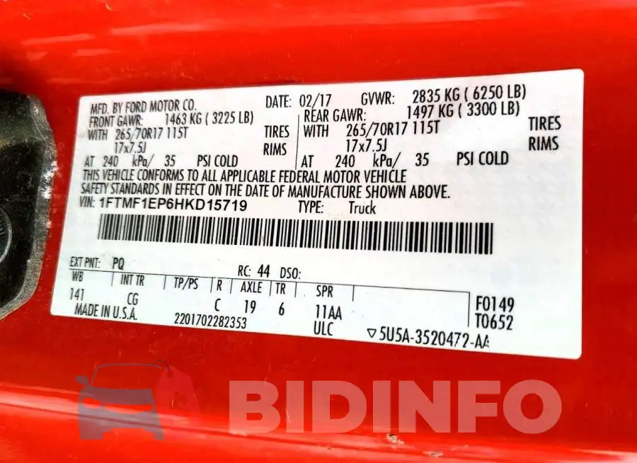 1FTMF1EP6HKD15719 Photo# 13