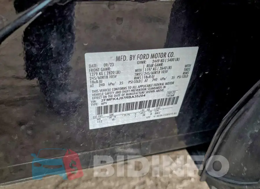 2FMPK4J97RBA35204 Photo# 12