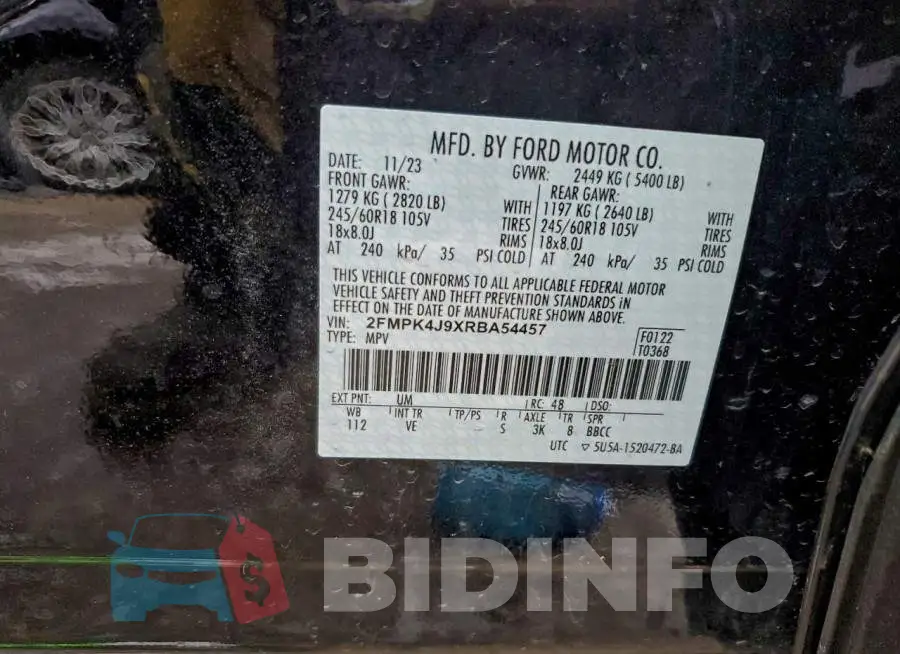 2FMPK4J9XRBA54457 Photo# 13