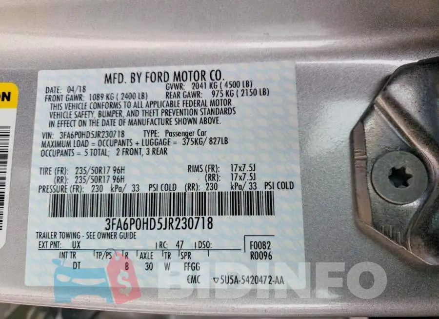 3FA6P0HD5JR230718 Photo# 12
