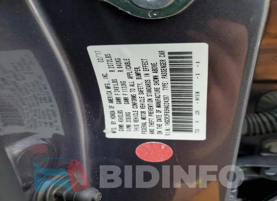 1HGCR3F85HA024397 Photo# 12