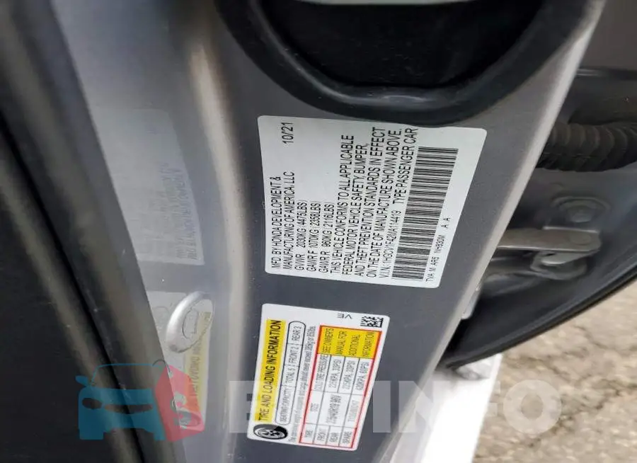 1HGCV1F42MA114419 Photo# 12