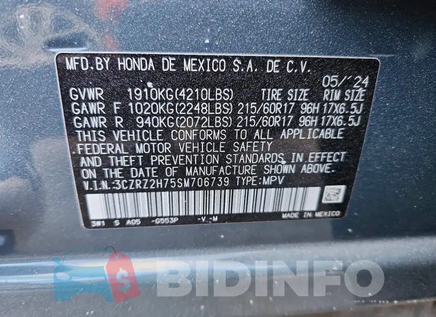 3CZRZ2H75SM706739 Photo# 14