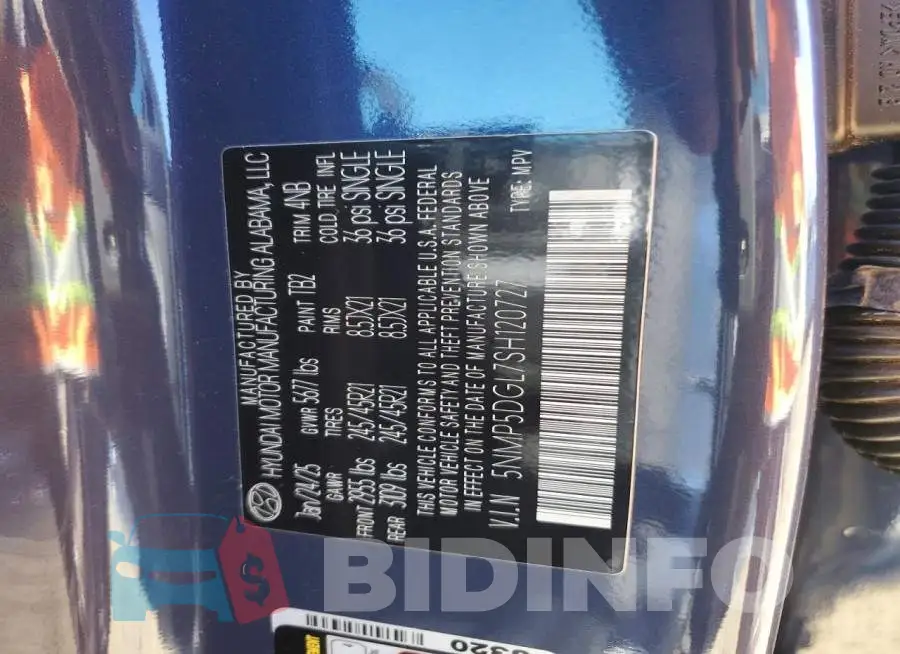 5NMP5DGL7SH120727 Photo# 12