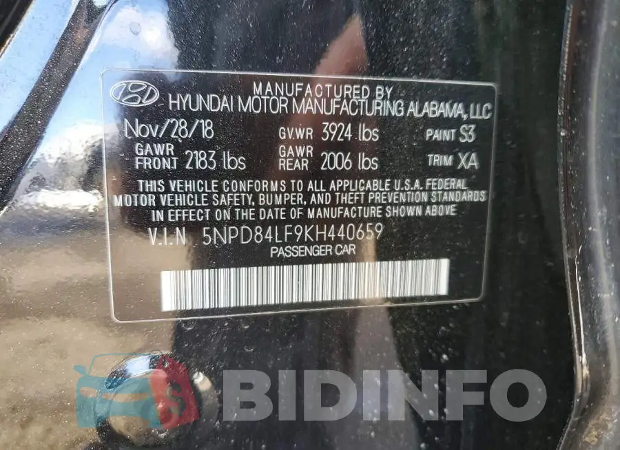 5NPD84LF9KH440659 Photo# 12