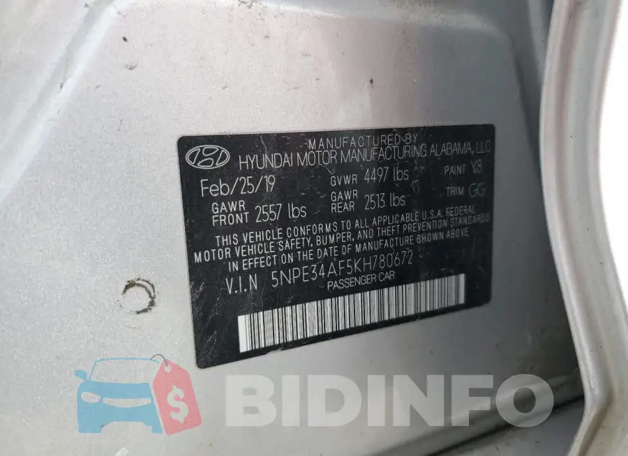 5NPE34AF5KH780672 Photo# 12
