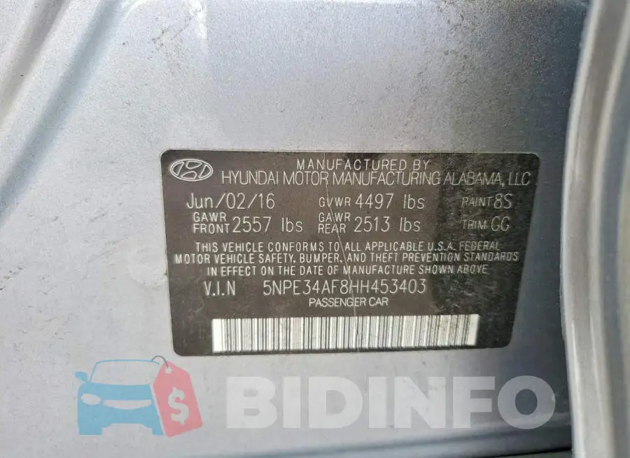 5NPE34AF8HH453403 Photo# 13