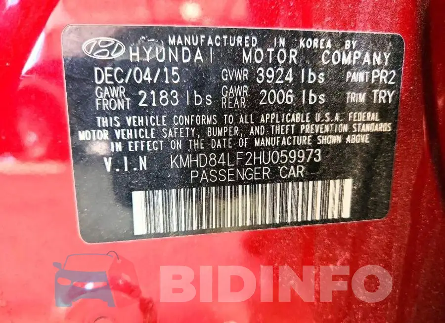 KMHD84LF2HU059973 Photo# 12