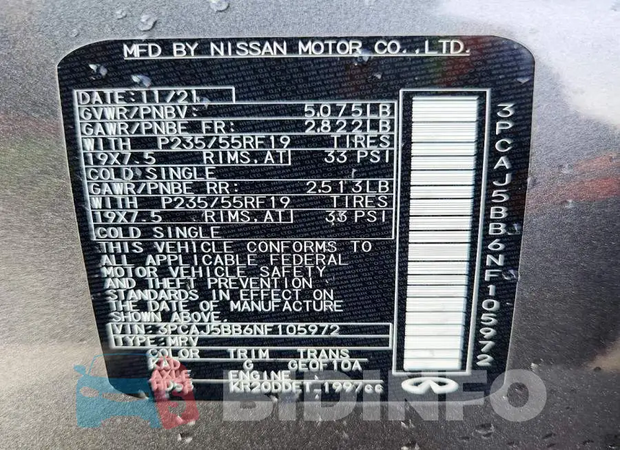 3PCAJ5BB6NF105972 Photo# 14