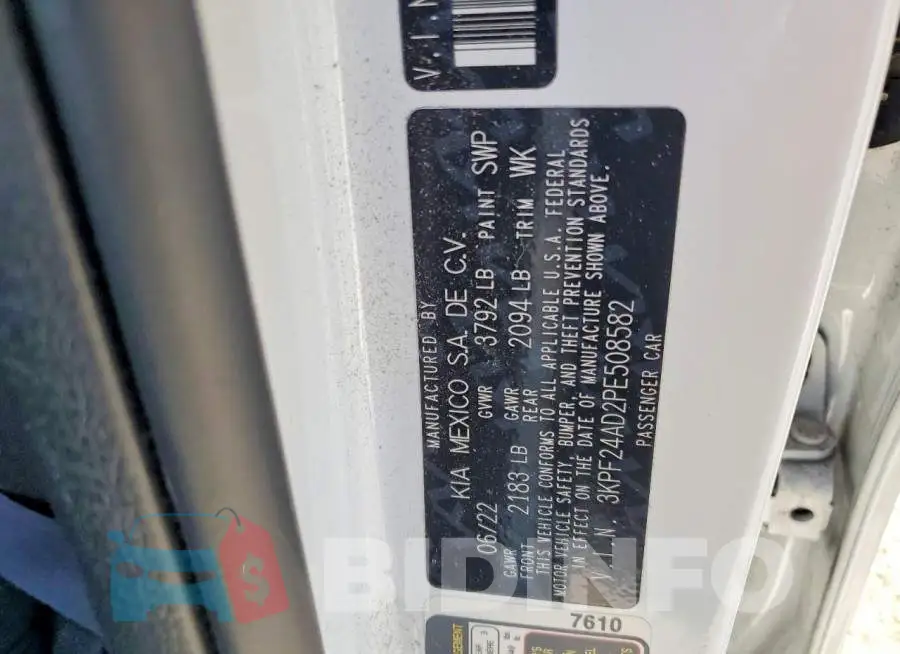 3KPF24AD2PE508582 Photo# 12