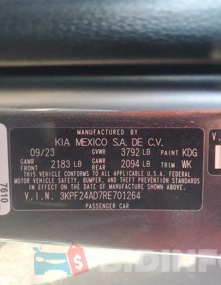 3KPF24AD7RE701264 Photo# 13