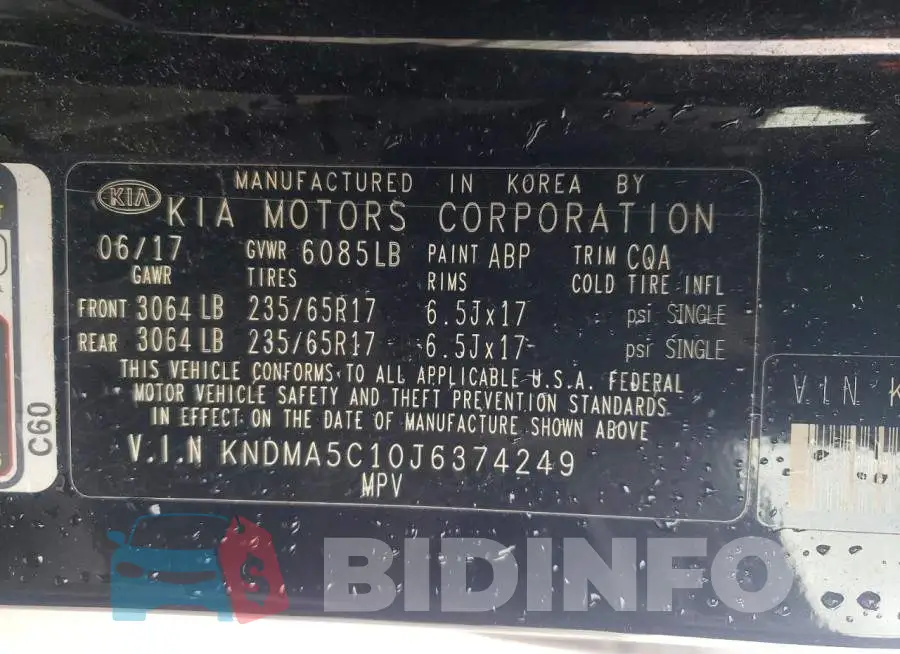 KNDMA5C10J6374249 Photo# 13