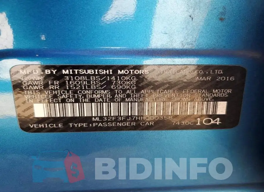 ML32F3FJ7HH000358 Photo# 12