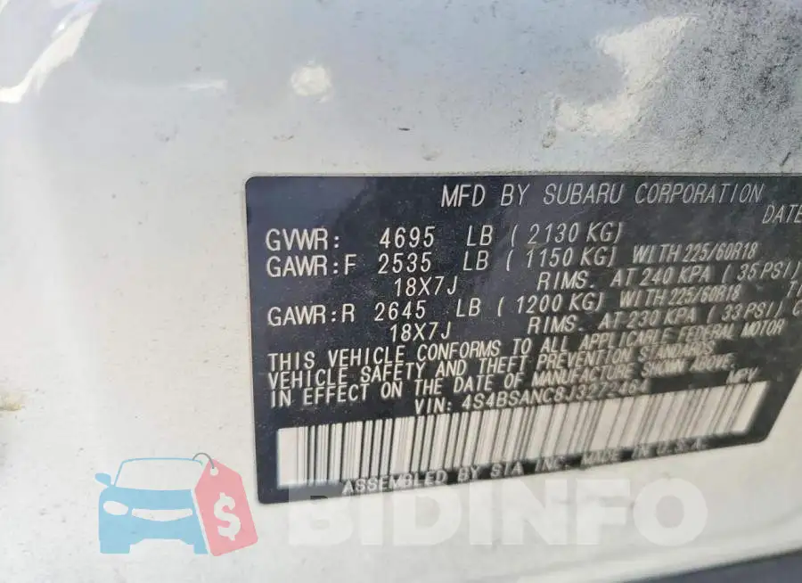 4S4BSANC8J3272464 Photo# 13