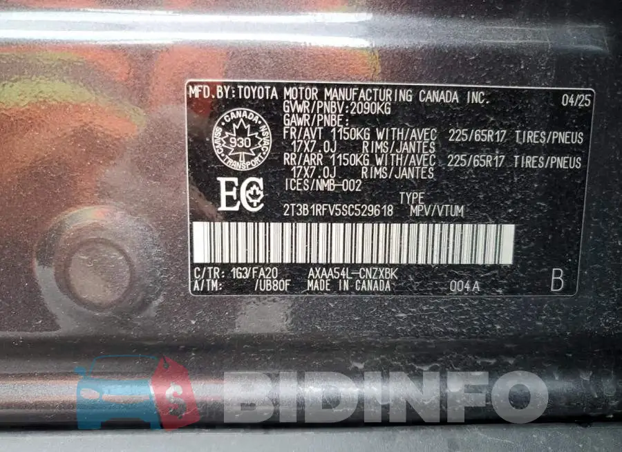 2T3B1RFV5SC529618 Photo# 13