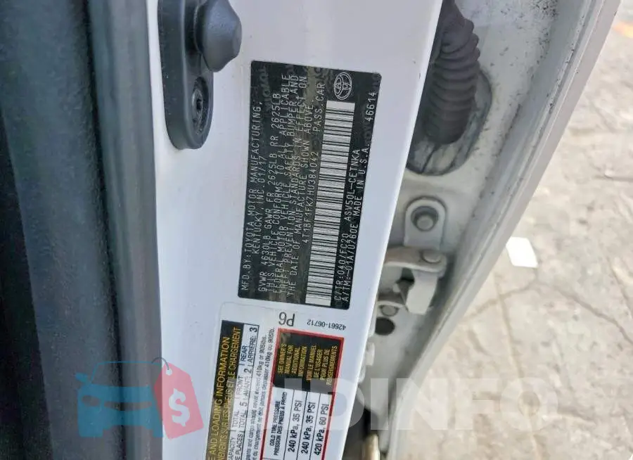4T1BF1FK7HU384042 Photo# 13