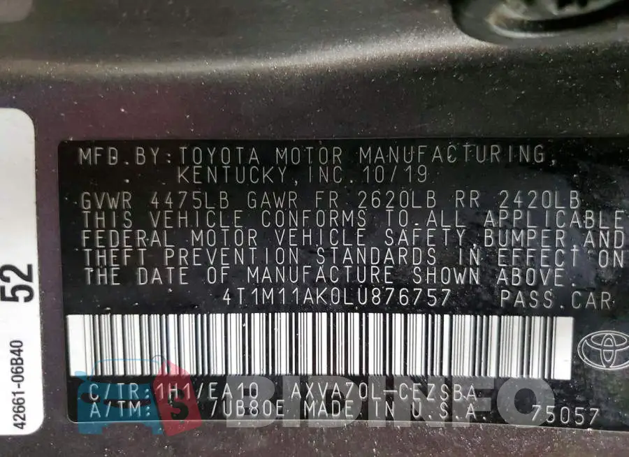 4T1M11AK0LU876757 Photo# 12