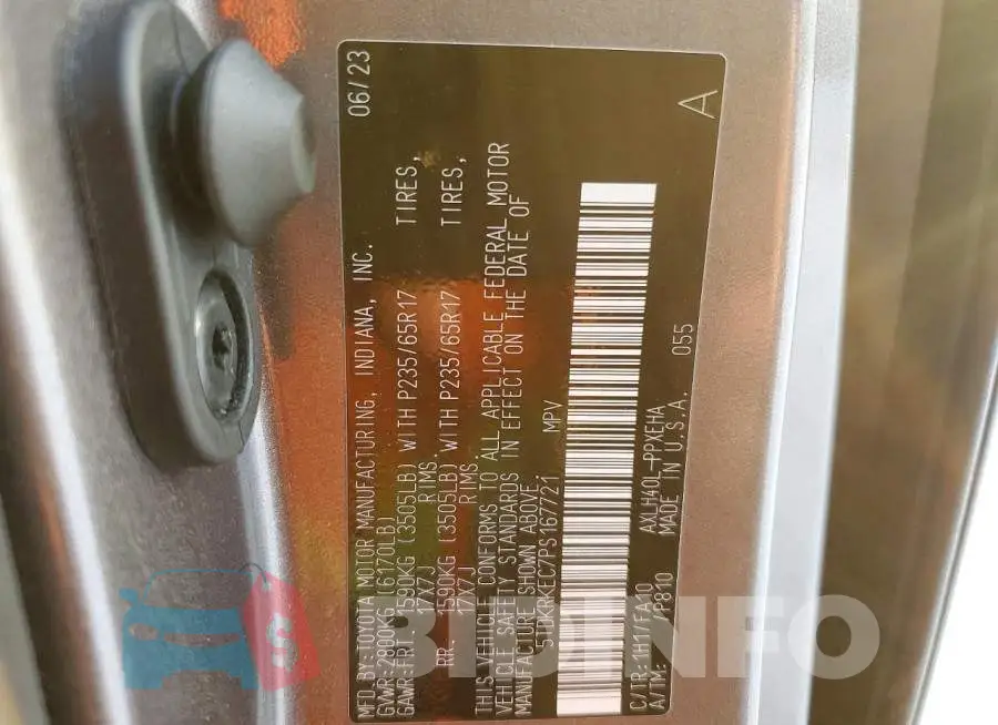 5TDKRKEC7PS167721 Photo# 14