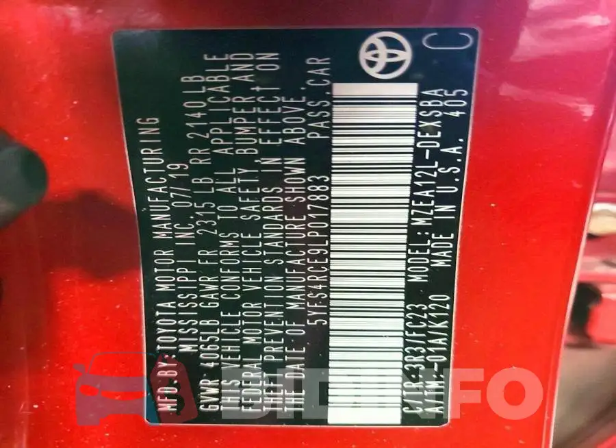 5YFS4RCE9LP017883 Photo# 12