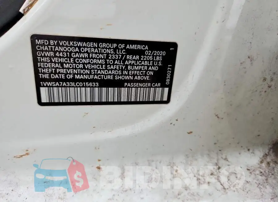 1VWSA7A33LC015633 Photo# 12