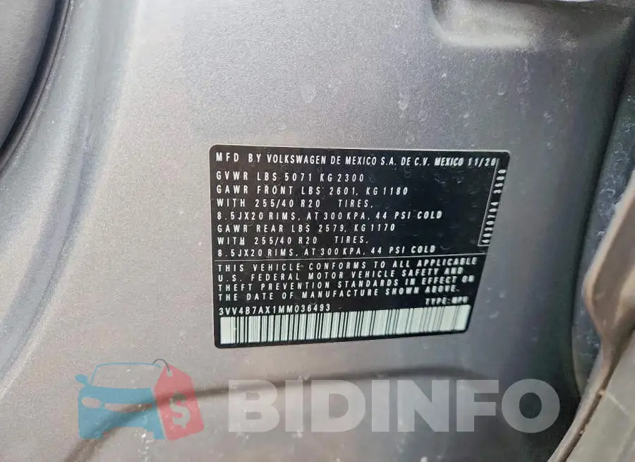 3VV4B7AX1MM036493 Photo# 14