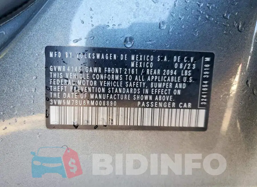 3VW5M7BU6RM008890 Photo# 13