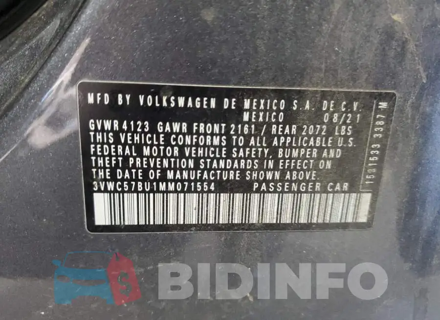 3VWC57BU1MM071554 Photo# 12