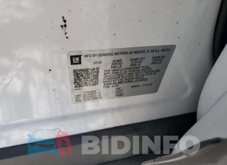 3GKALMEV3KL115001 Photo# 13