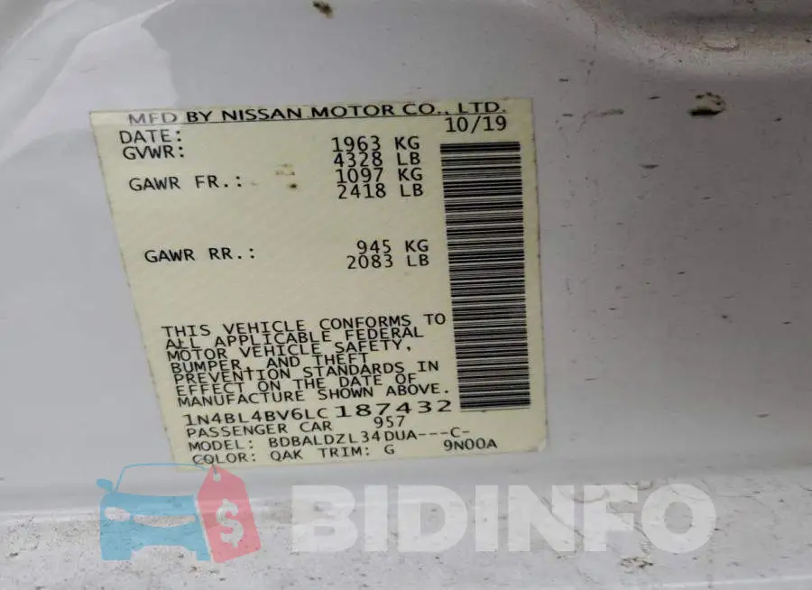 1N4BL4BV6LC187432 Photo# 12