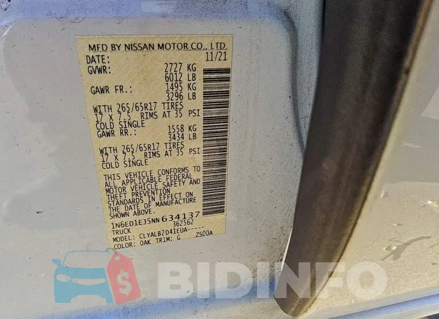 1N6ED1EJ5NN634137 Photo# 12