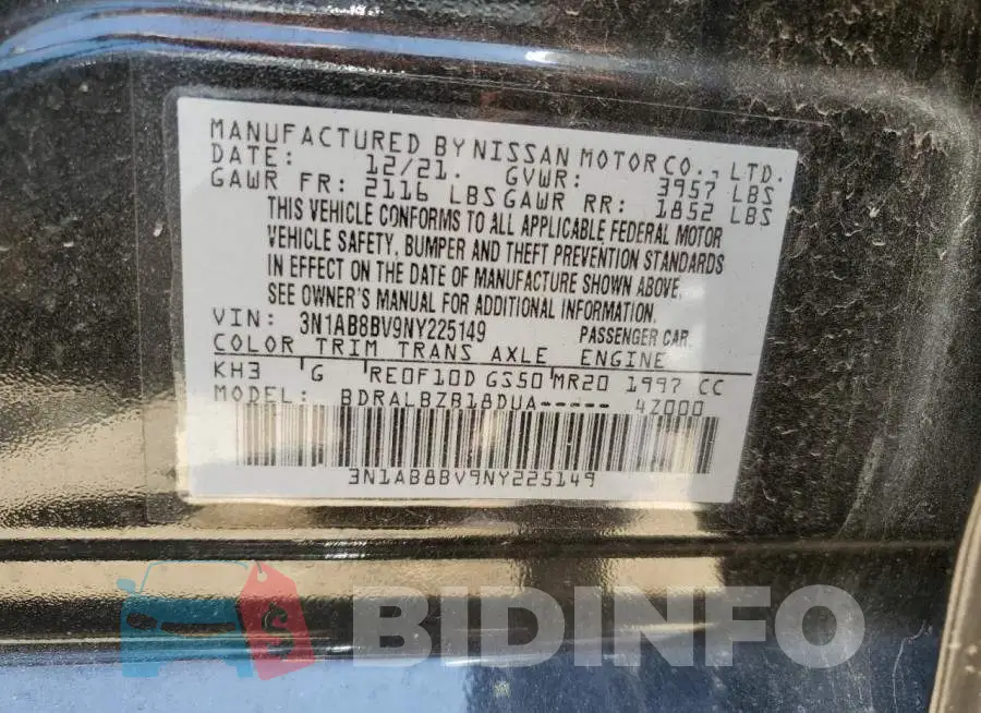 3N1AB8BV9NY225149 Photo# 12