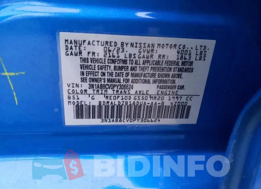 3N1AB8CV0PY306624 Photo# 12