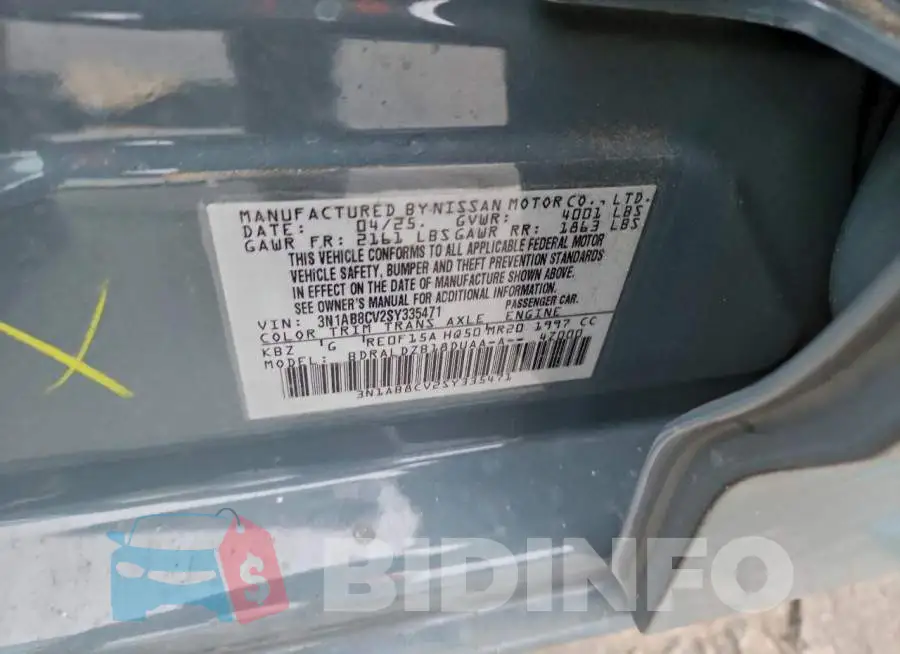3N1AB8CV2SY335471 Photo# 12